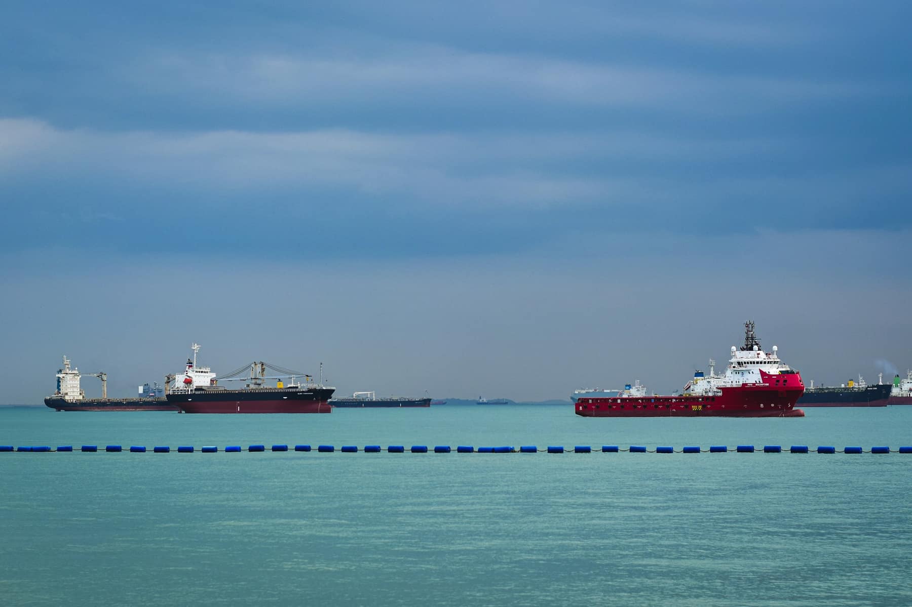 Container terminal and bulk berths seen from the water